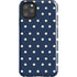 Blue and Cream Polka Dots iPhone Cases