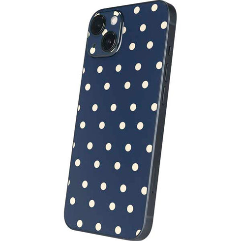 Blue and Cream Polka Dots iPhone Skins
