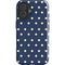 Blue and Cream Polka Dots iPhone 16 Impact Case