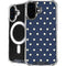 Blue and Cream Polka Dots iPhone 16 MagSafe Case