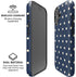 Blue and Cream Polka Dots iPhone 16 Magsafe Impact Case