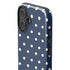 Blue and Cream Polka Dots iPhone 16 Plus Impact Case