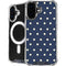 Blue and Cream Polka Dots iPhone 16 Plus MagSafe Case