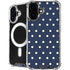 Blue and Cream Polka Dots iPhone 16 Plus MagSafe Case