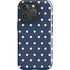Blue and Cream Polka Dots iPhone 16 Pro Impact Case