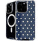 Blue and Cream Polka Dots iPhone 16 Pro MagSafe Case