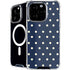 Blue and Cream Polka Dots iPhone 16 Pro MagSafe Case