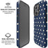 Blue and Cream Polka Dots iPhone 16 Pro Magsafe Impact Case