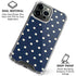 Blue and Cream Polka Dots iPhone 16 Pro Max Clear Case