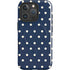 Blue and Cream Polka Dots iPhone 16 Pro Max Magsafe Impact Case