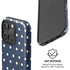 Blue and Cream Polka Dots iPhone 16 Pro Max Magsafe Impact Case