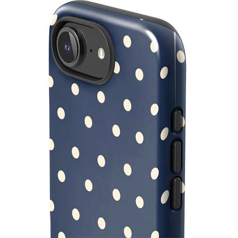 Blue and Cream Polka Dots iPhone 16e Impact Case