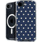 Blue and Cream Polka Dots iPhone 16e MagSafe Case