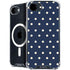 Blue and Cream Polka Dots iPhone 16e MagSafe Case