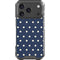 Blue and Cream Polka Dots iPhone 18 Pro Clear Case