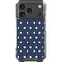 Blue and Cream Polka Dots iPhone 18 Pro Clear Case
