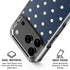 Blue and Cream Polka Dots iPhone 18 Pro Clear Case