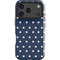 Blue and Cream Polka Dots iPhone 18 Pro Impact Case
