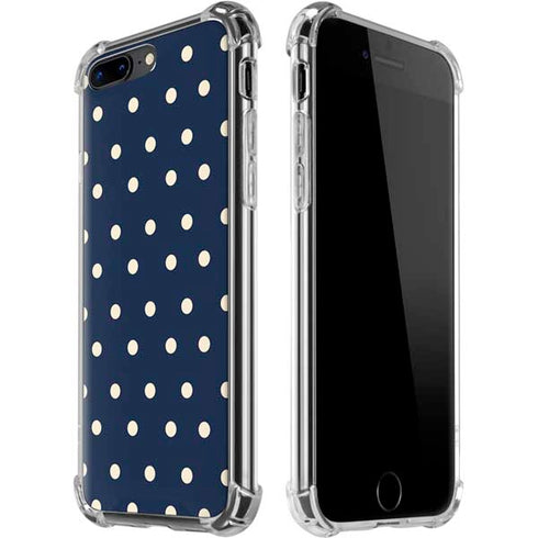 Blue and Cream Polka Dots iPhone Cases