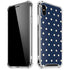 Blue and Cream Polka Dots iPhone X/XS Clear Case