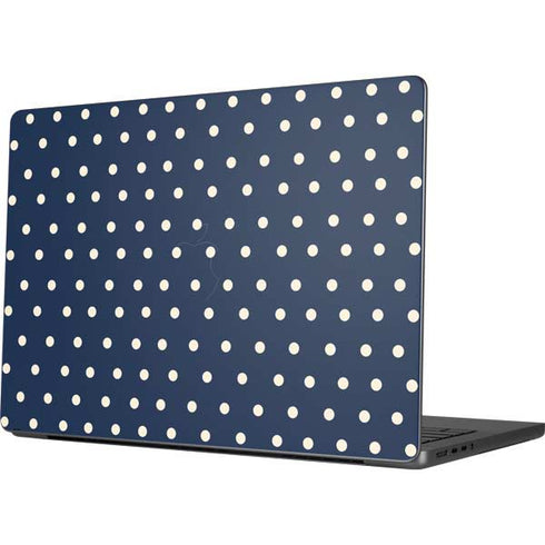 Blue and Cream Polka Dots Apple MacBook Pro 14-inch Skin
