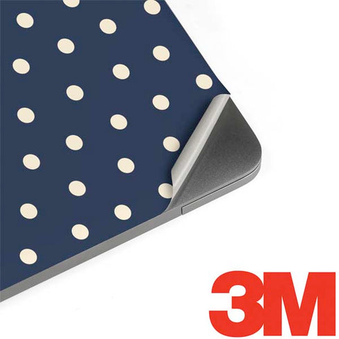 Blue and Cream Polka Dots MacBook Skins