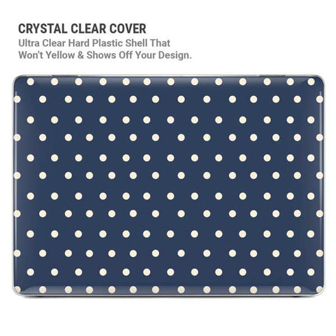 Blue and Cream Polka Dots MacBook Cases