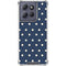 Blue and Cream Polka Dots Moto G Stylus 5G (2025) Clear Case