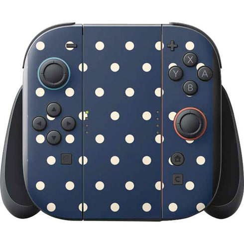 Blue and Cream Polka Dots Nintendo Switch 2 (2025) with Joy-Con Skin