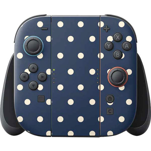 Blue and Cream Polka Dots Nintendo Switch 2 (2025) Joy-Con Controller Skin