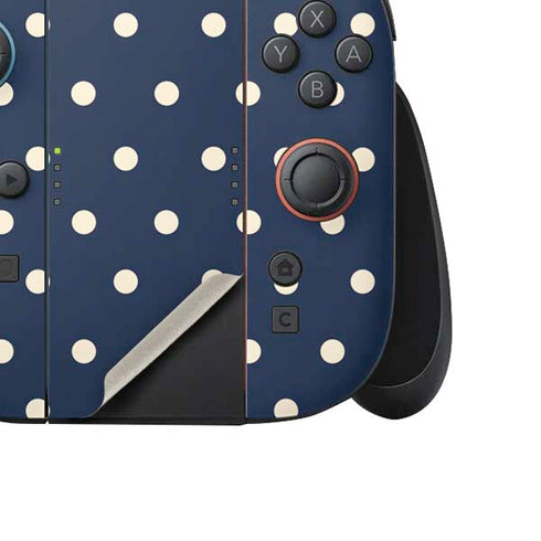 Blue and Cream Polka Dots Nintendo Switch 2 (2025) Joy-Con Controller Skin