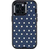 Blue and Cream Polka Dots Otterbox Defender iPhone Skin