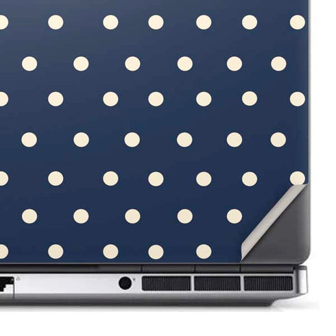 Blue and Cream Polka Dots Dell Precision Skin