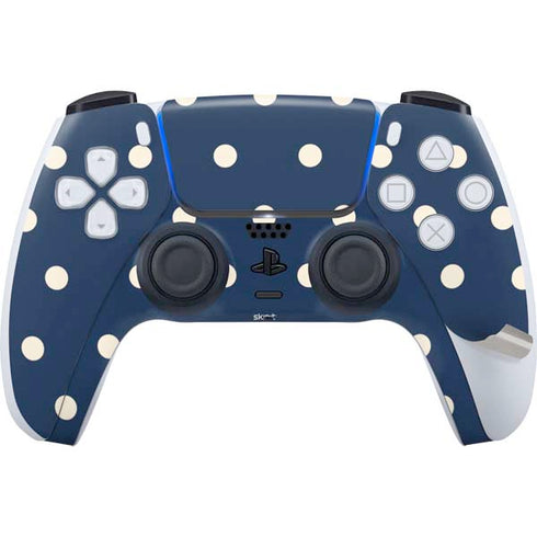 Blue and Cream Polka Dots PS5 Pro Bundle Skin