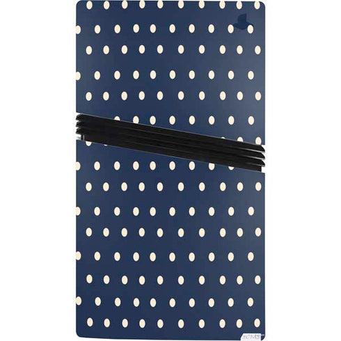 Blue and Cream Polka Dots PS5 Pro Console Skin