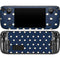 Blue and Cream Polka Dots Steam Deck Handheld Gaming Computer OLED Skin
