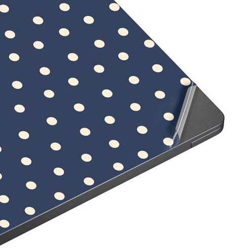 Blue and Cream Polka Dots Surface Laptop 7 13.8in Skin