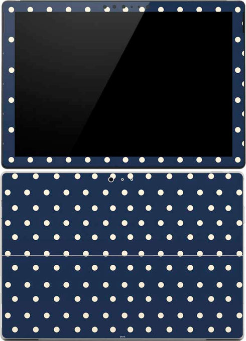 Blue and Cream Polka Dots Surface Pro (2017) Skin