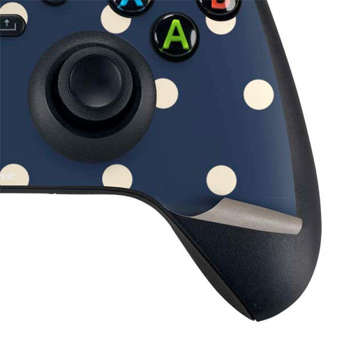 Blue and Cream Polka Dots Xbox Series X Bundle Skin