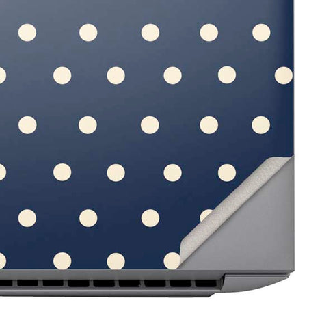 Blue and Cream Polka Dots HP ZBook Fury 16 G10 Skin