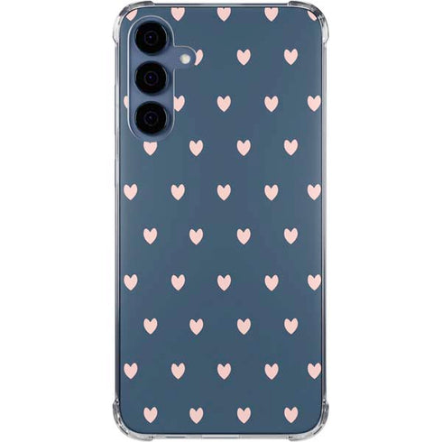 Blue and Pink Hearts Galaxy A35 5G Clear Case