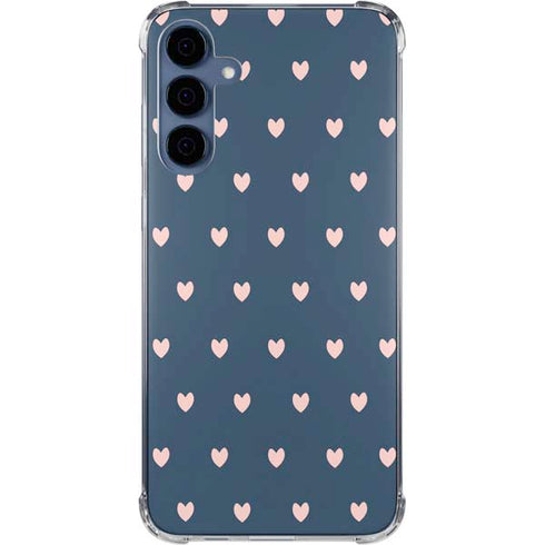Blue and Pink Hearts Galaxy A55 5G Clear Case