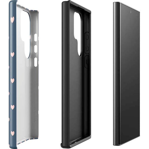 Blue and Pink Hearts Galaxy S23 Ultra Pro Case