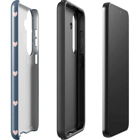 Blue and Pink Hearts Galaxy S25 Plus Impact Case