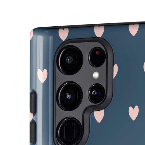 Blue and Pink Hearts Galaxy S25 Ultra Impact Case