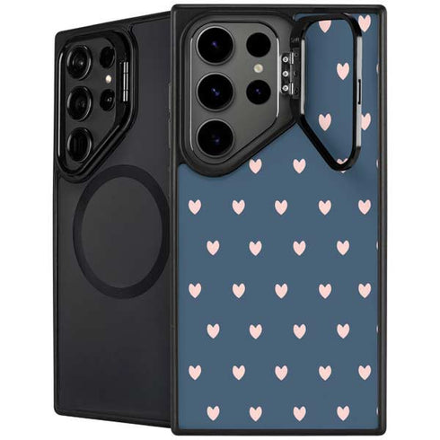 Blue and Pink Hearts Galaxy S24 Ultra Kickstand Case