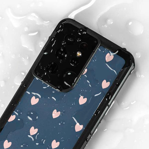 Blue and Pink Hearts Galaxy S24 Ultra Waterproof Case