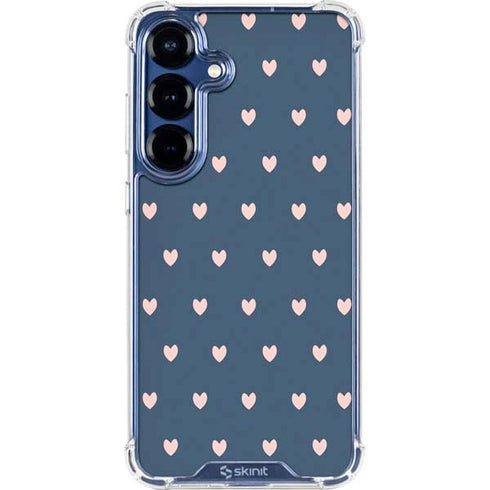 Blue and Pink Hearts Galaxy S25 Clear Case
