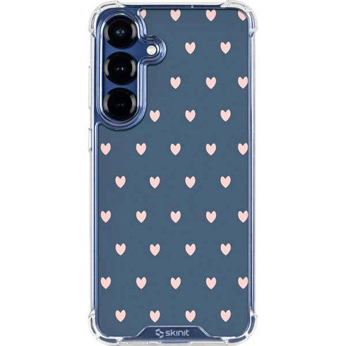 Blue and Pink Hearts Galaxy S25 Plus Clear Case