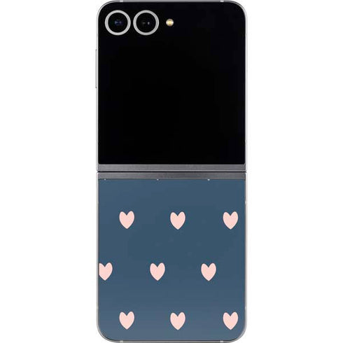 Blue and Pink Hearts Galaxy Z Flip6 Skin